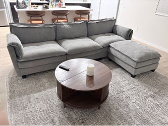 4 piece sectional light gray