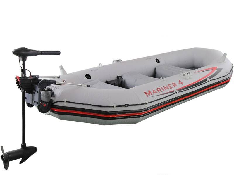 Intex Mariner 4 Inflatable Boat with Intex 12V Trolling Motor