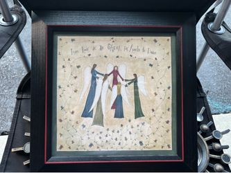 Folk Art Angel Framed Print