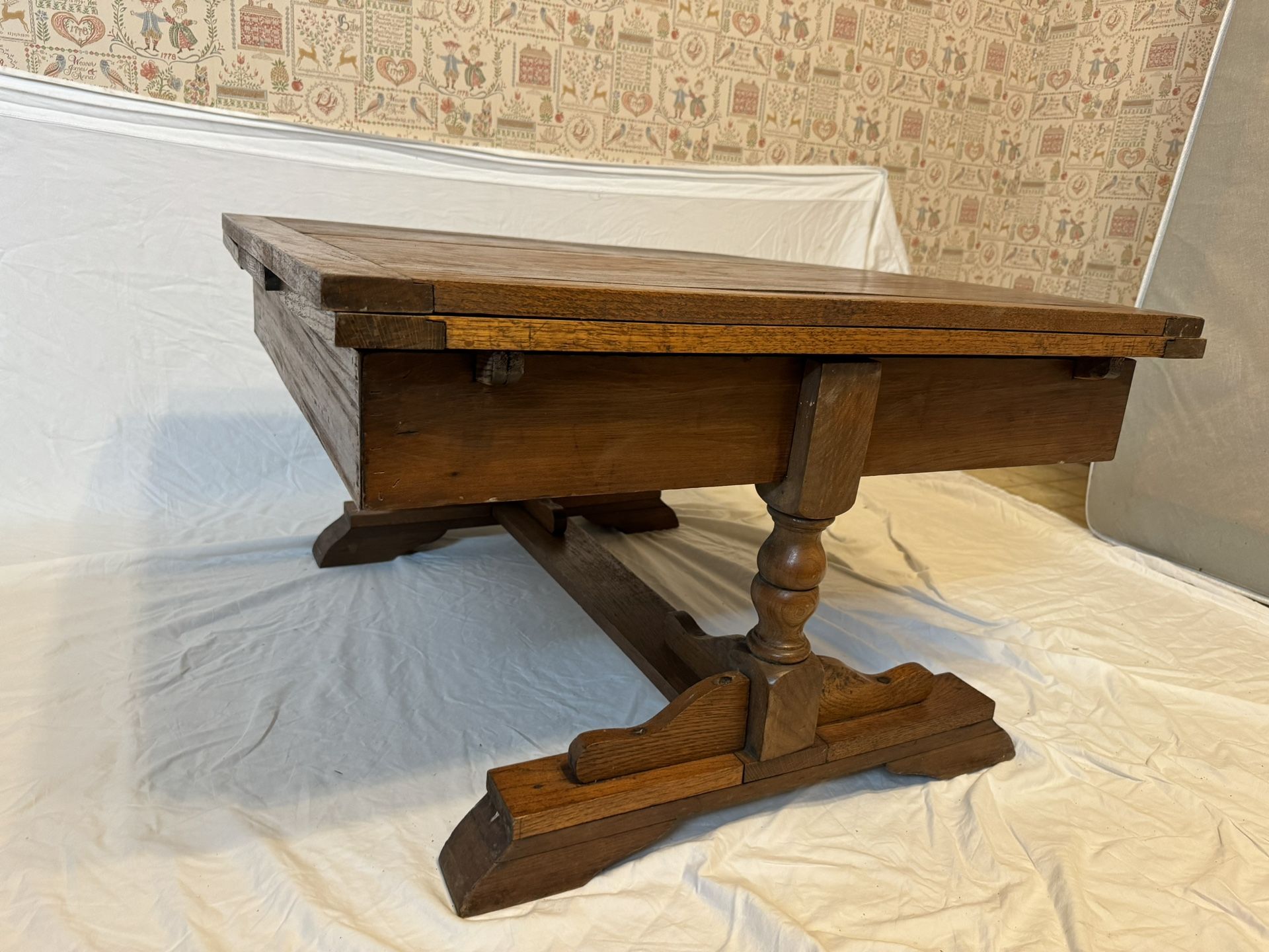 Antique 1800s Refractory Trestle Coffee Table! Very Rare Find!!