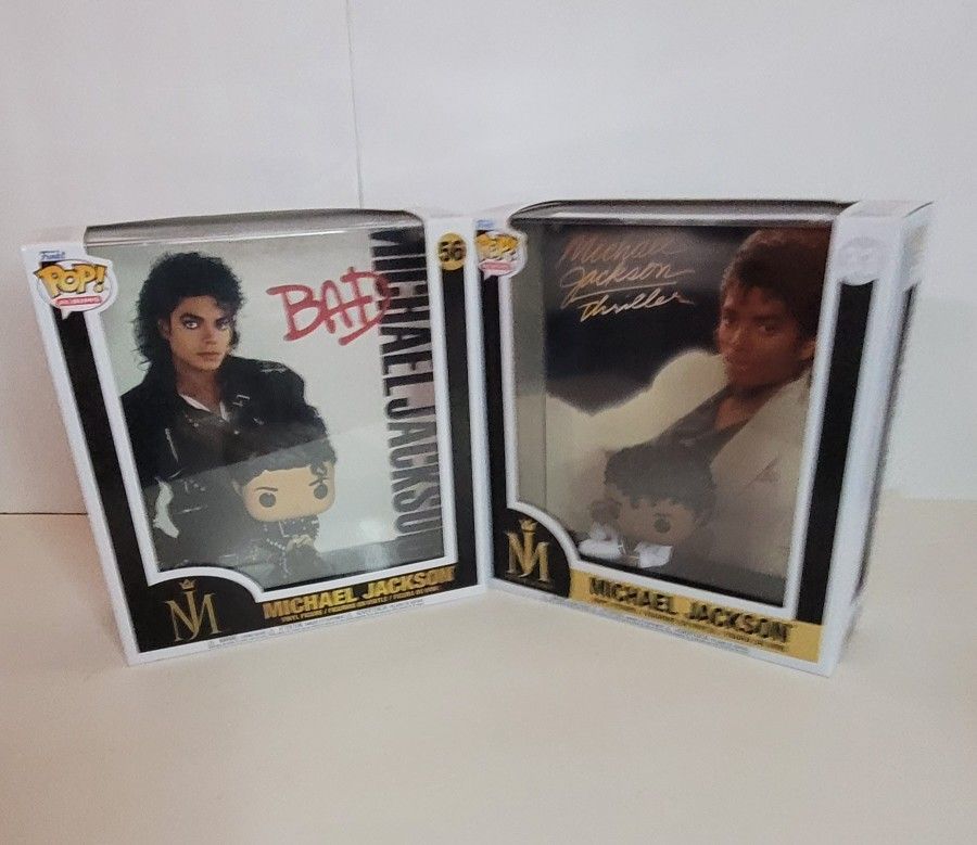 Funko Pop! Album Covers (2) Two - Michael Jackson #33 "Thriller" & #56 "BAD"