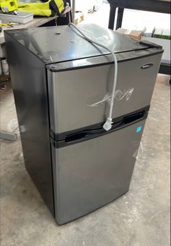 Danby Designer 3.1 Cu. Ft. Compact Refrigerator/Freezer – Stainless Steel Look