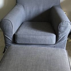 Armrest Chair & Ottoman