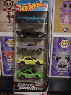 Hotwheels Die Cast 1:64 Fast & Furious Walmart Exclusive 5 Pack Set Nissan Porsche Impala Plymouth Dodge Tokyo Drift Brand New. Hot Wheels