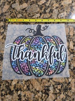 DTF T-shirt/Bag Transfers "Thankful"