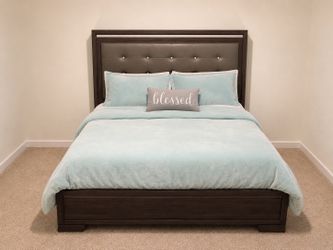 Queen Bed frame, Dresser, Mattress, Boxspring