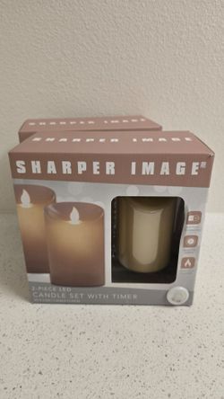 Sharper Image 2-Piece LED Flicker Candle Set