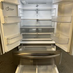 LG Stainless French Door Fridge — Ice Maker, Water, Tested
