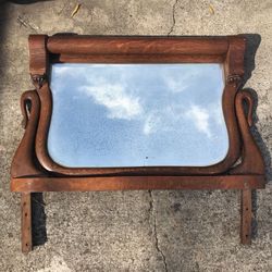 Vintage Tiger Oak Dresser Mirror