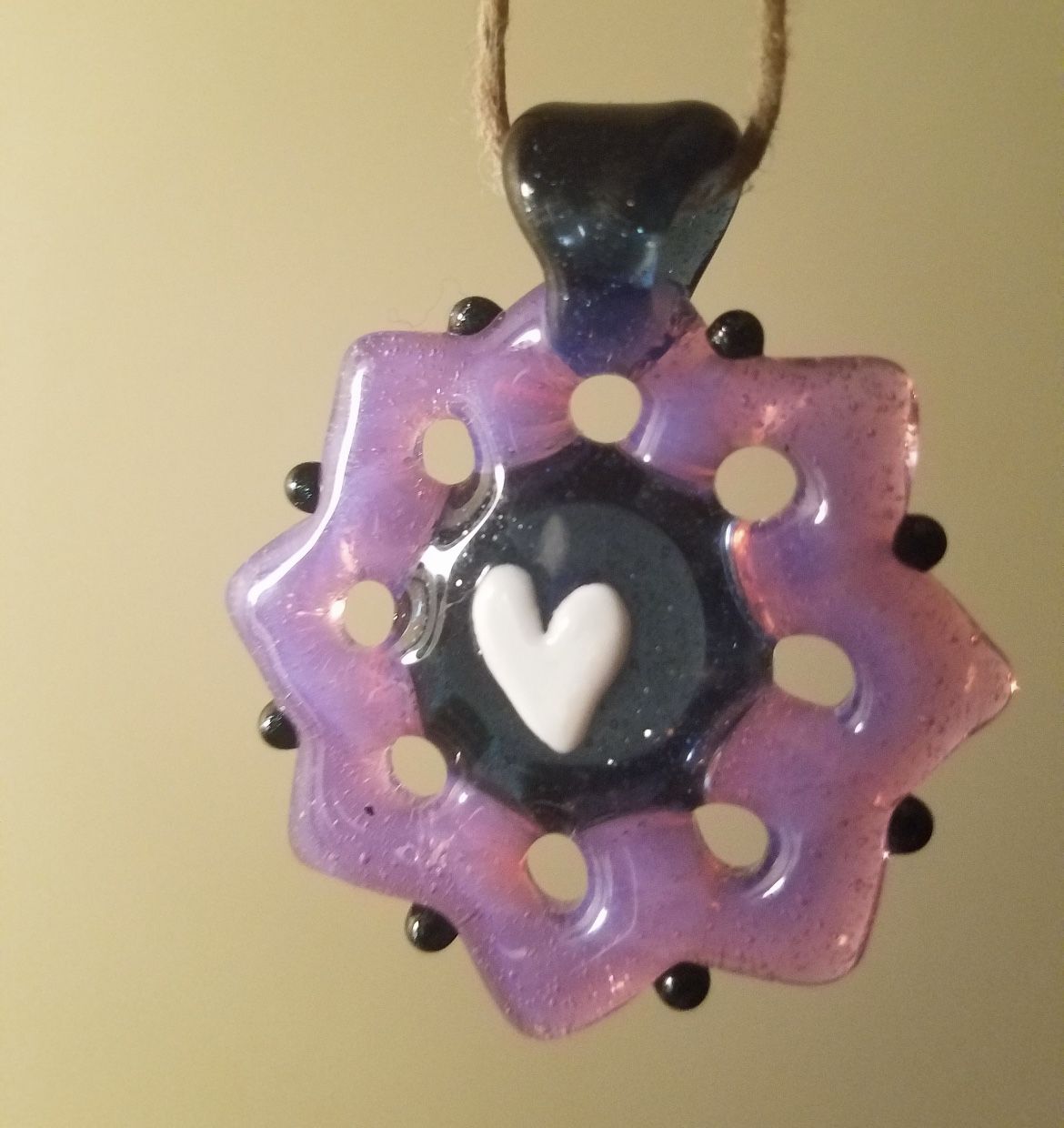 Heady Mandala Glass Pendant With Opal Gym