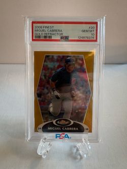 2008 Topps Finest - Miguel Cabrera #20 Gold Refractor /50 PSA 10 🔥POP 1🔥 (Z)