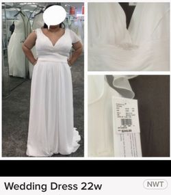 Plus Sized Wedding Dress Sz 22W NWT David’s Bridal Thumbnail