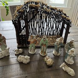 Vintage Nativity Full Set, Including 11 Midwest Importer Figures