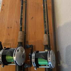 Pair of Light Salmon Rods/Reel Combos. 