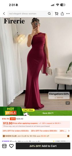 Maroon / red dress