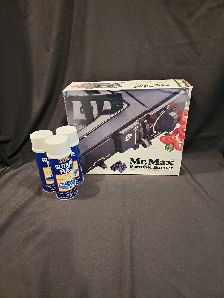 Mr. Max Portable Burner With 3 Cans Butane