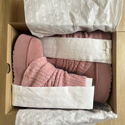 UGG Classic Mini Dipper Legwarmer Boot Pink Dawn Sz 7
