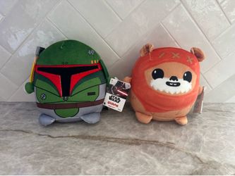 Star Wars Squishmallows Boba Fett and Wicket