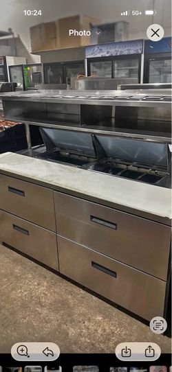 Prep table refrigerator