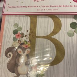 Pink Blocks For Baby Shower