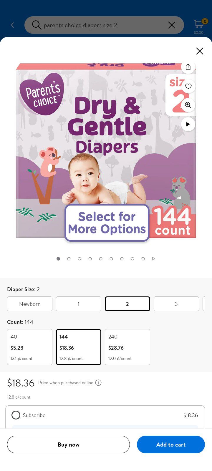2 Boxes Of 144 Diapers Size 2