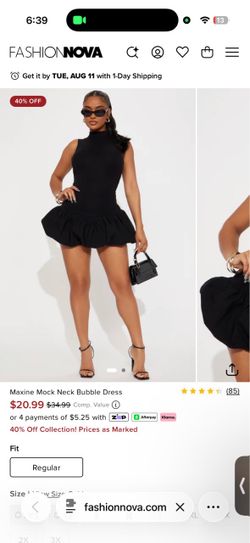 New Black Mini Dress Medium