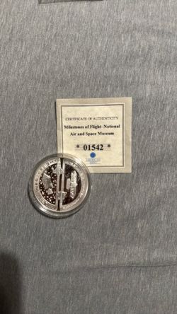 Air and Space Museum silver plated coin