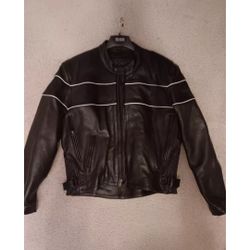 Men's Leather Bomber Jacket 