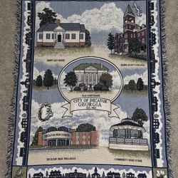 City of Decatur, woven tapestry throw blanket 