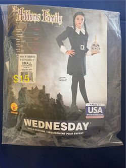 Wednesday Addams Child Halloween Costume Small