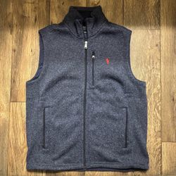 Polo Ralph Lauren Brushed Fleece Full-zip Vest Blue Size Medium