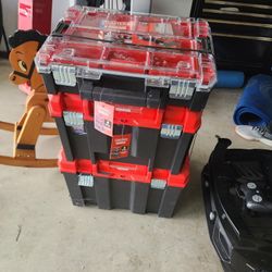 CRAFTSMAN VERSASTACKRed and Black Plastic/Metal Rolling Tool Box