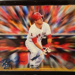 Mike Trout Signed Plaque 