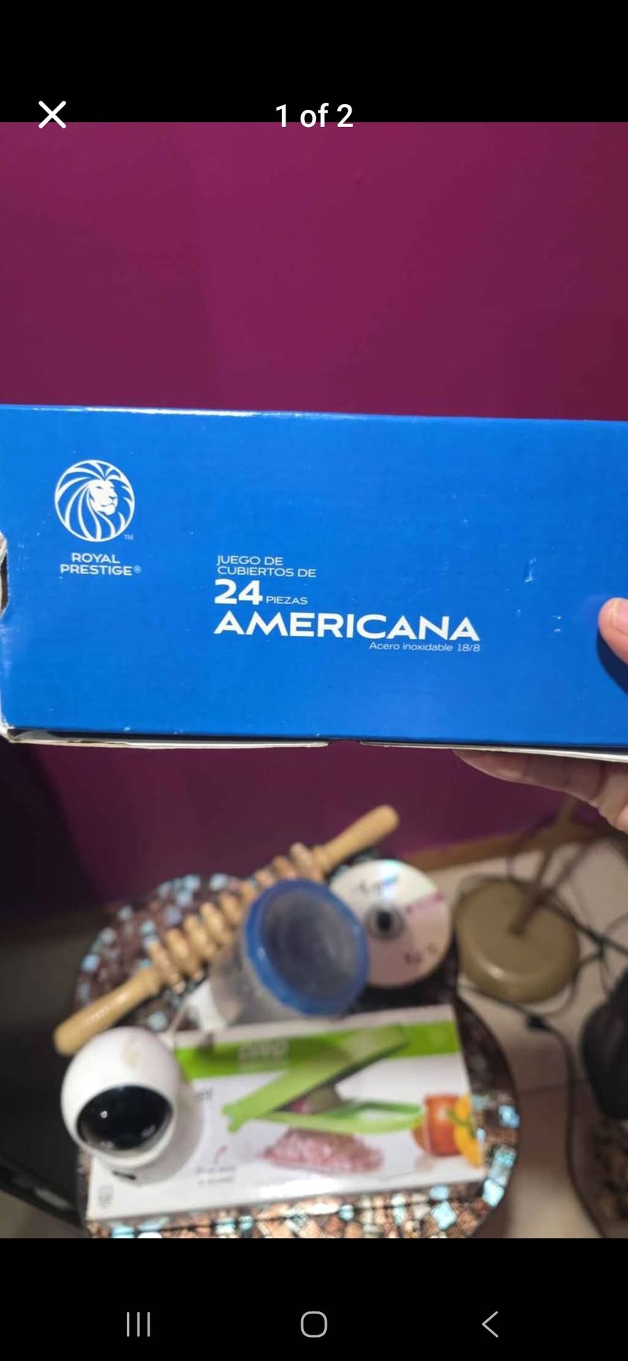 Royal Prestige Americana 24pc – Nuevo
Precio:
$280 (Negociable)
Descripción:
Set de Royal Prestige Americana 24 piezas en acero inoxidable