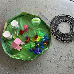 Hamster Play Space With House and Hamtrac Exercise Loop