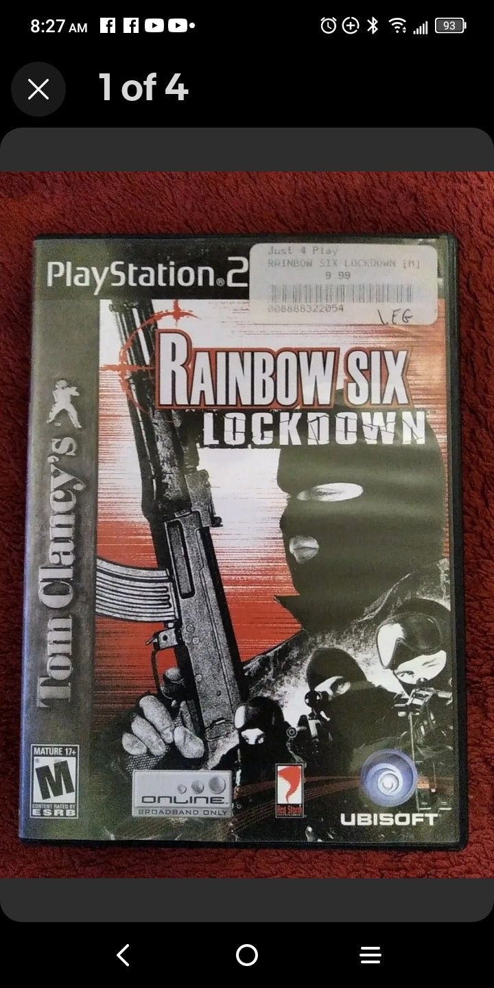 Tom Clancy's Rainbow Six Lockdown For Playstation 2