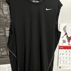 Nike Mens BLACK  XLarge Pro Combat Shirt Black Sleeveless Training Muscle Tank