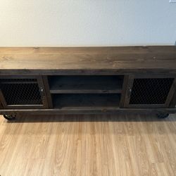 Brown Wooden TV Stand