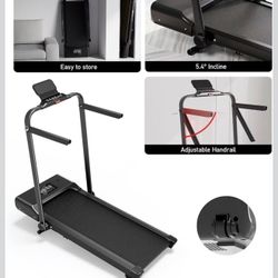 Walking Pad Treadmill with Incline and Handle Bar, 3 in 1 Foldable  $140