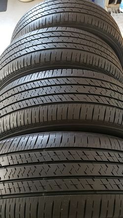 Bridgestone in good condition 4 tires 205 55 16 70%. Tread