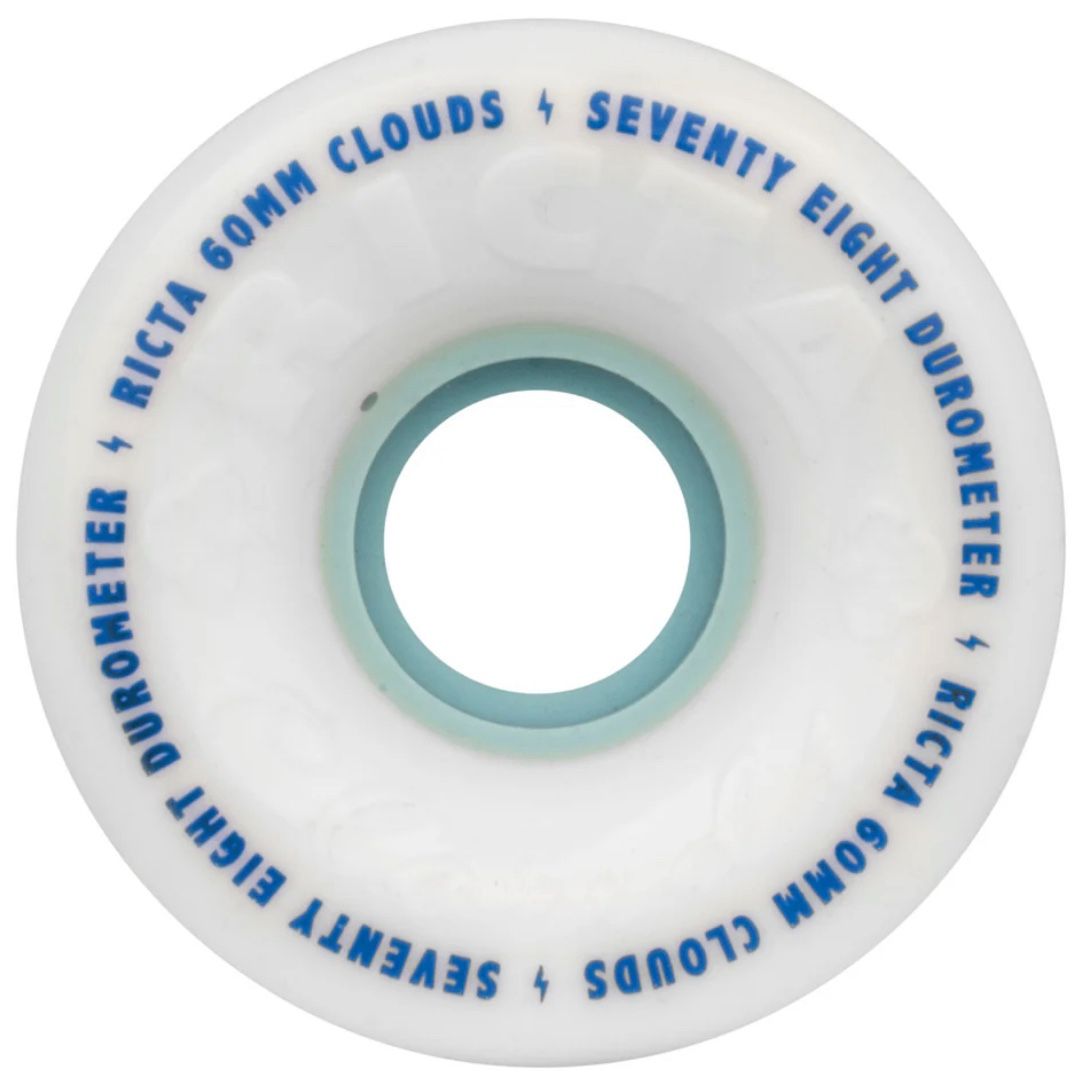 Ricta Clouds 60mm 78a White Blue Core Skate Wheels