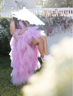 Beautiful High-Low Gown For Girls- Lilac 