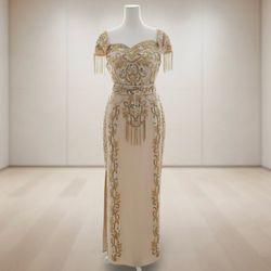Gold kaftan dress turkish style