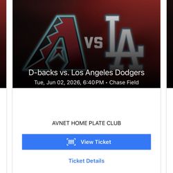 2 Dbacks Vs Dodgers 06/02 Lower Level OBO