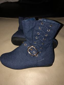 Girls denim boots