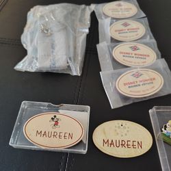 RARE DISNEY name Tags And Badges 