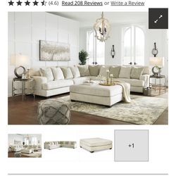 Couch, Ottoman and pillows 