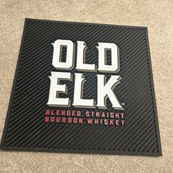 Old Elk Bourbon Whiskey black spill bar mat 
