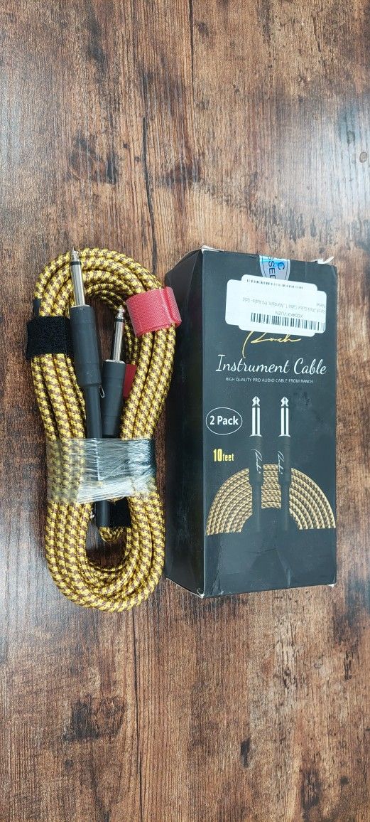 2pcs electric guitar cable 10ft