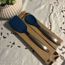 Cuchara Y Espátula Azul 